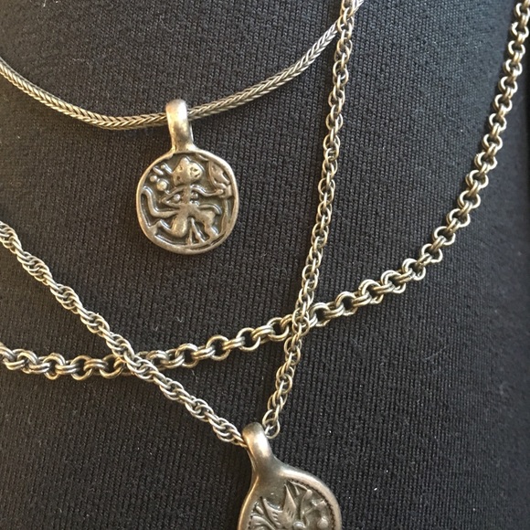 Lucky Brand triple strand chain necklace - Picture 3 of 4